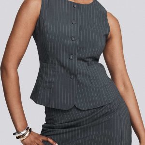Legrasse Set Charcoal Pinstripe