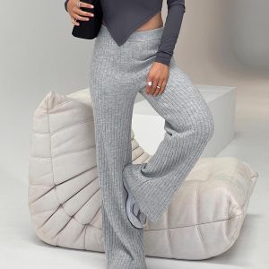 Montana Knit Pants Grey Marle