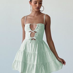 Rise Up Mini Dress Green