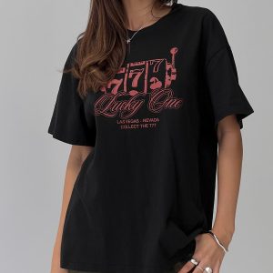 Big Winner Oversized Graphic Tee Black