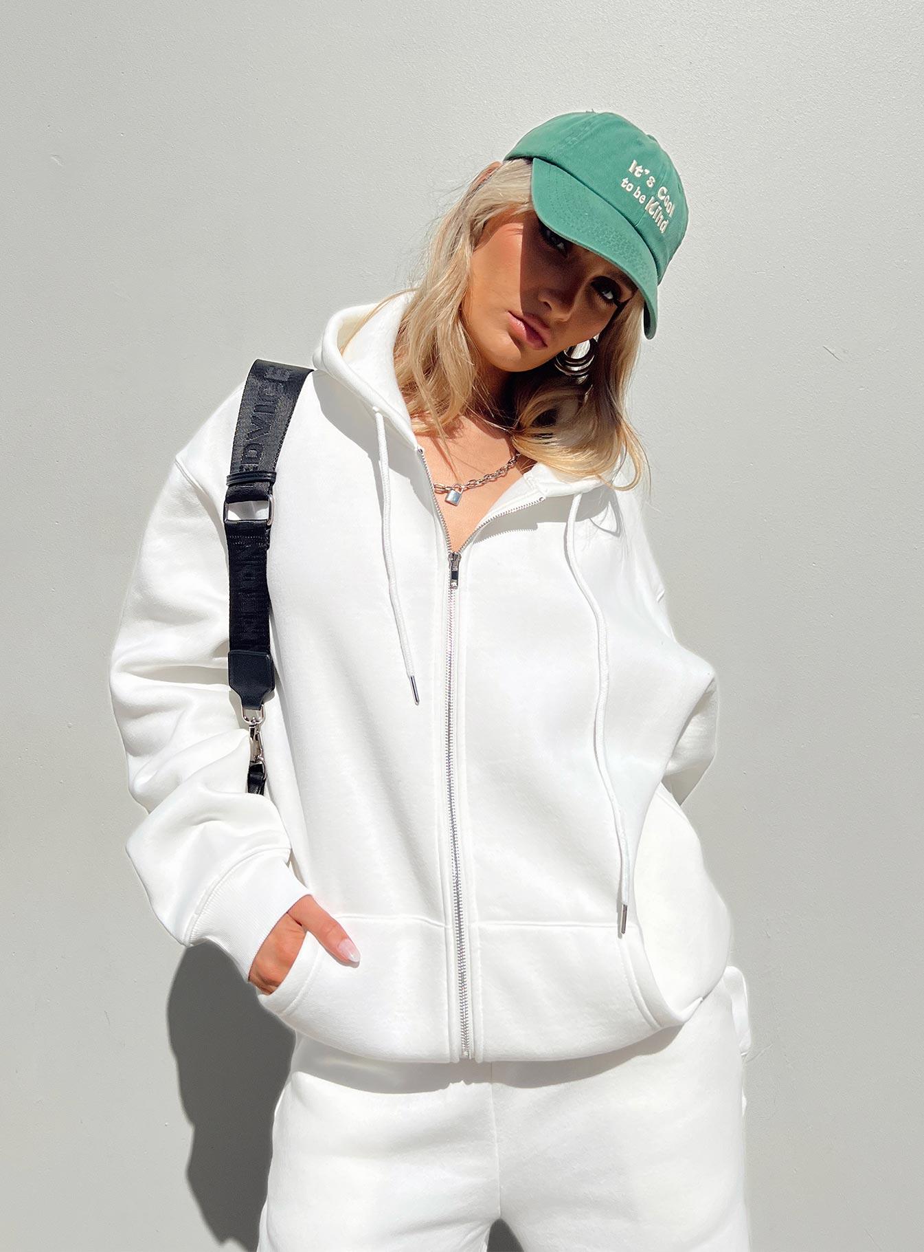 Hoda Zip Up Jacket White