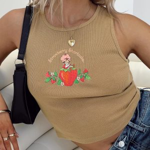 Strawberry Shortcake Tank Brown