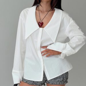 Calistoga Deep Collar Shirt Ivory