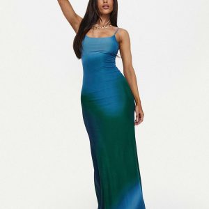 Amoret Maxi Dress Blue / Green