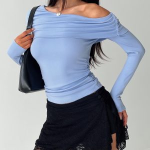 Woolton Long Sleeve Top Blue