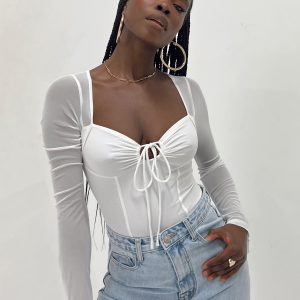 Jacob Long Sleeve Bodysuit White