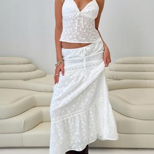 Eivan Maxi Skirt White