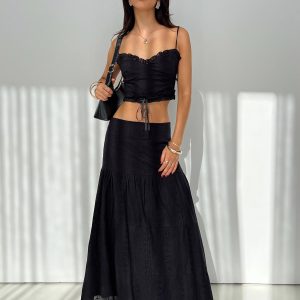 Jackstone Broderie Set Black