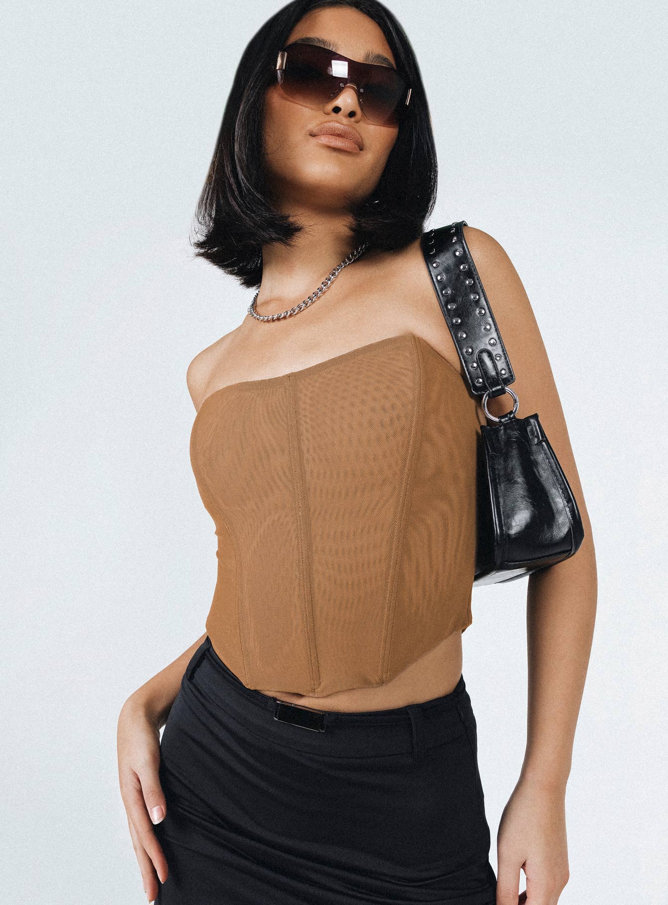 Azriel Strapless Bustier Beige - Image 5