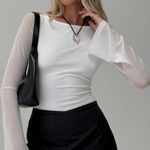 Lukea Long Sleeve Bodysuit White