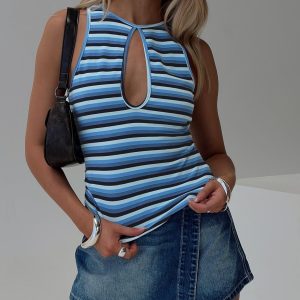 Kingsbridge Top Blue Stripe