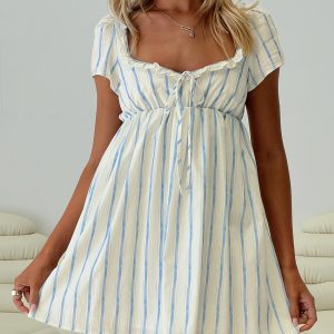 Monsterrat Mini Dress Blue Stripe
