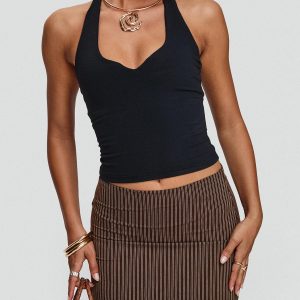 Rozetti Mini Skirt Brown Stripe
