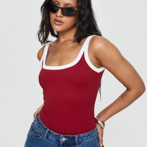 Astrea Bodysuit Red / White