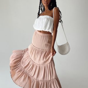 Miriah Maxi Skirt Beige