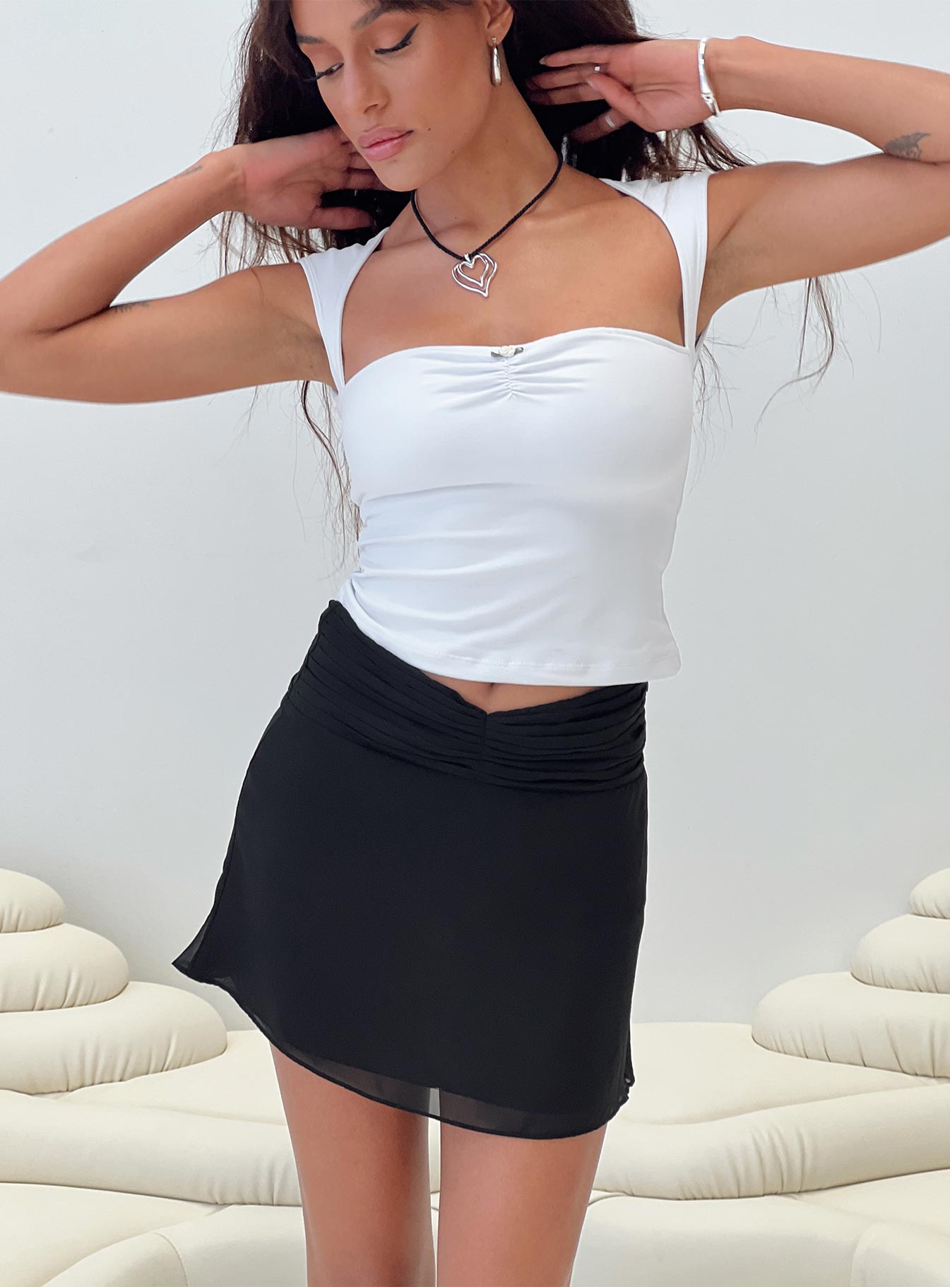 Perrin Mini Skirt Black - Image 6