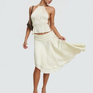 Legacy Midi Skirt Ivory