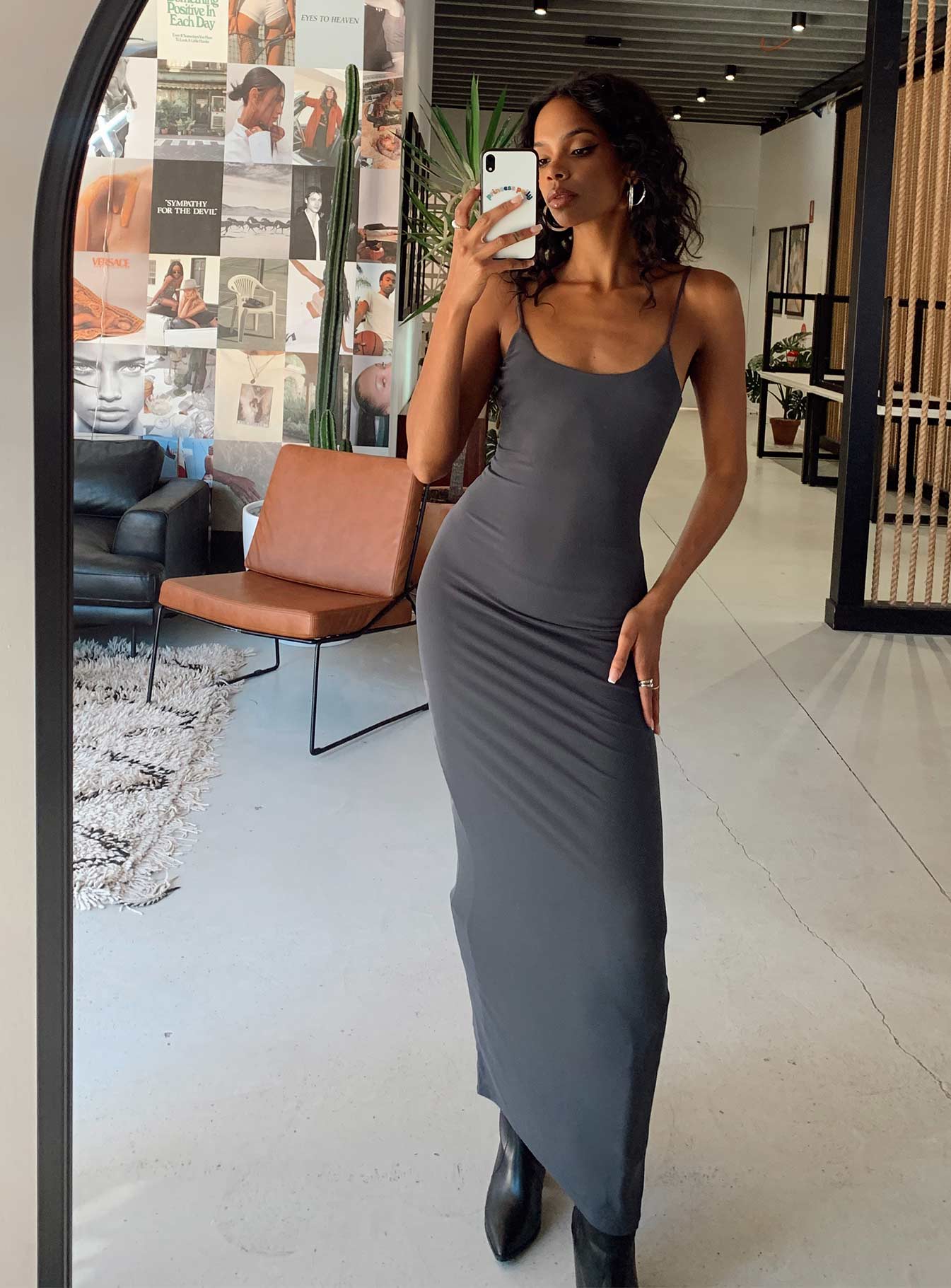 Knox Maxi Dress Slate - Image 6