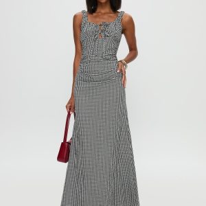Roundtrip Maxi Dress Black / White