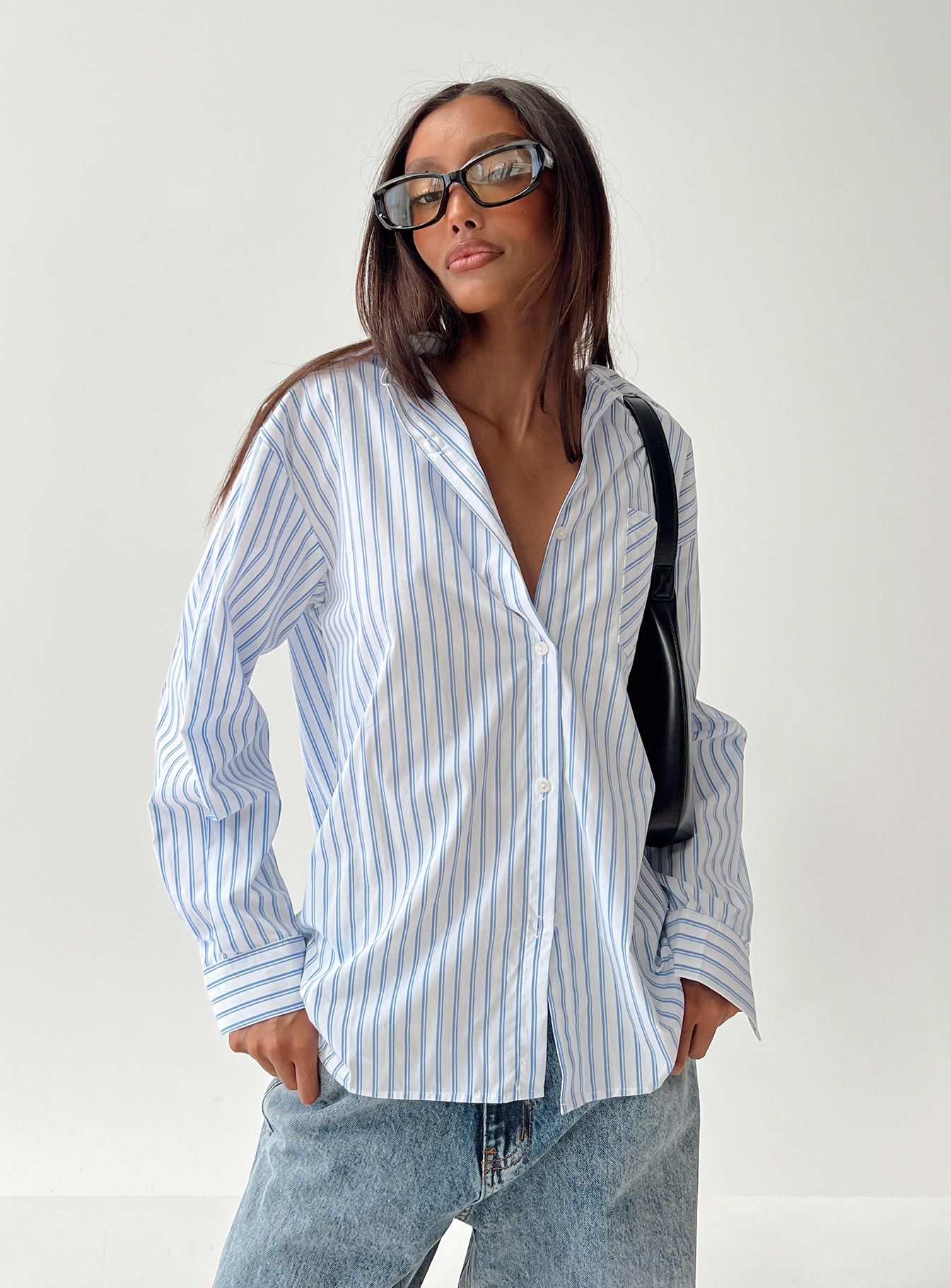 Laverne Stripe Shirt Blue / White