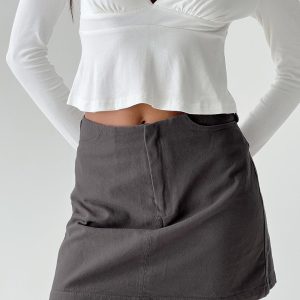 Sneak Peek Mini Skirt Slate