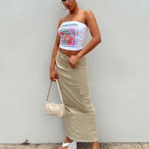 Minka Maxi Skirt Beige