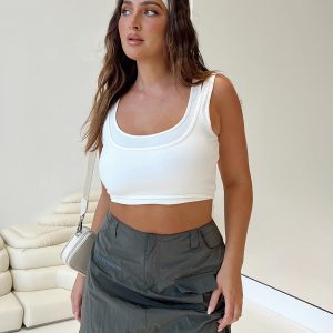 Wolf Cargo Mini Skirt Charcoal