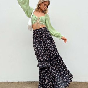 Fowler Maxi Skirt Black