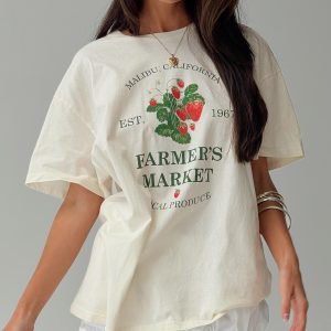 Local Produce Oversized Tee White