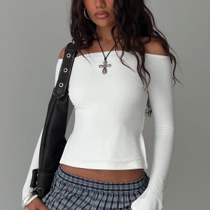 Maestro Off The Shoulder Top White