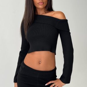Sina Off The Shoulder Top Black