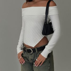 Brisa Long Sleeve Top White