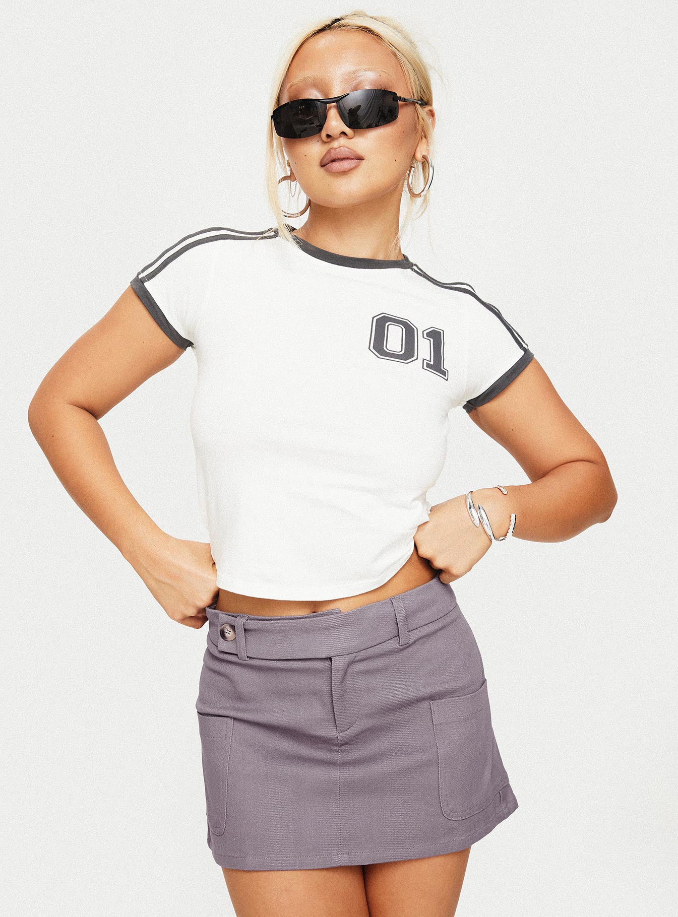 Brinnley Mini Skirt Grey