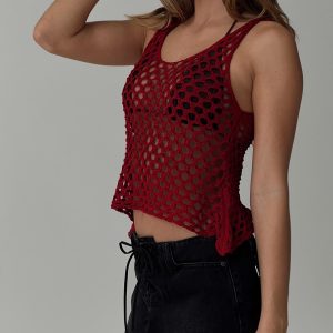 Shikarni Knit Top Red