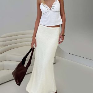 Love Like Yours Lace Maxi Skirt Cream