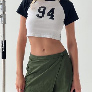 Caran Cargo Mini Skirt Green