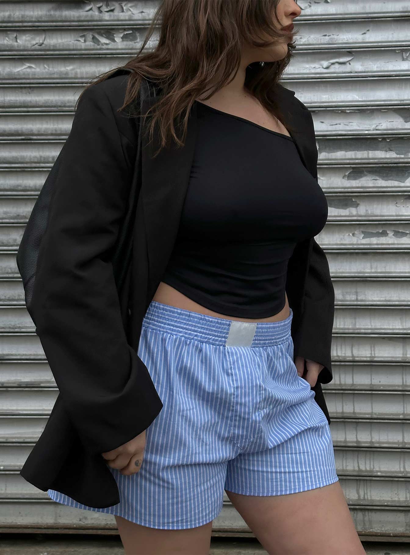 Cobain Shorts Blue Stripe - Image 8