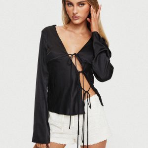 Mariah Long Sleeve Top Black