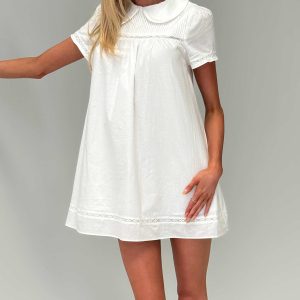 Bethanne Babydoll Mini Dress White