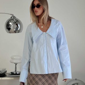 Calistoga Deep Collar Shirt Blue