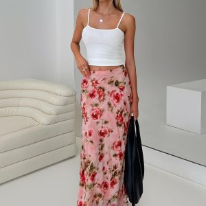 Vespera Maxi Skirt Pink
