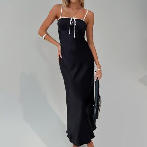 Vasiliki Maxi Dress Black / White