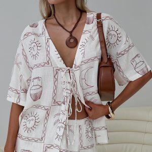 Sun Dream Shirt Cream / Multi