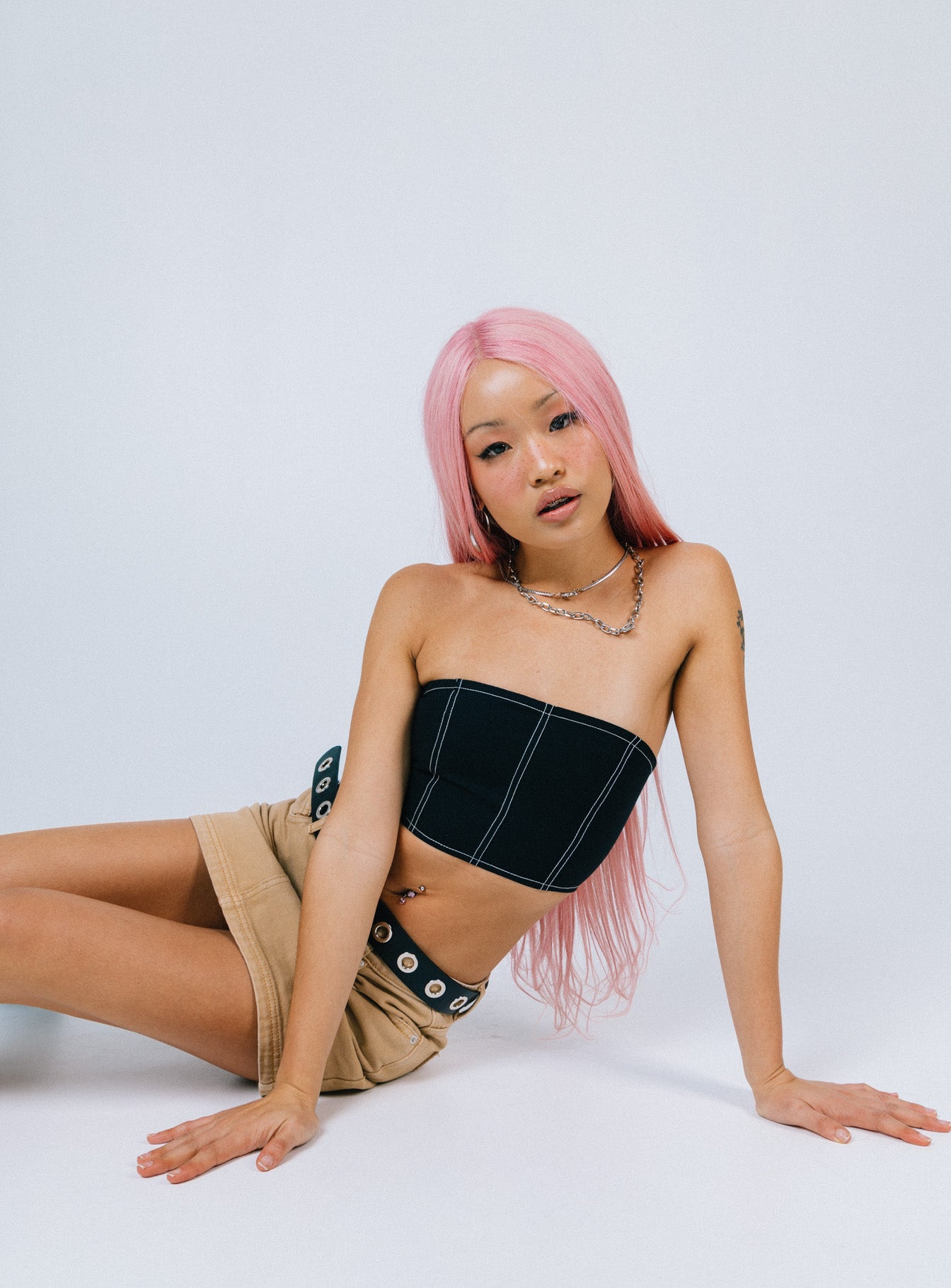 Clarinda Strapless Top Black