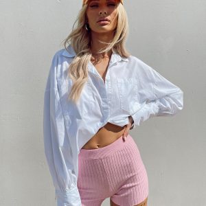 Tommy Knit Shorts Pink