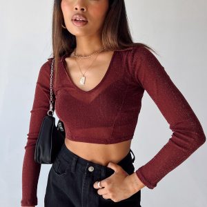 Remmy Long Sleeve Top Brown