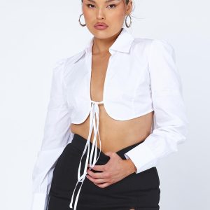 Myla Long Sleeve Top White