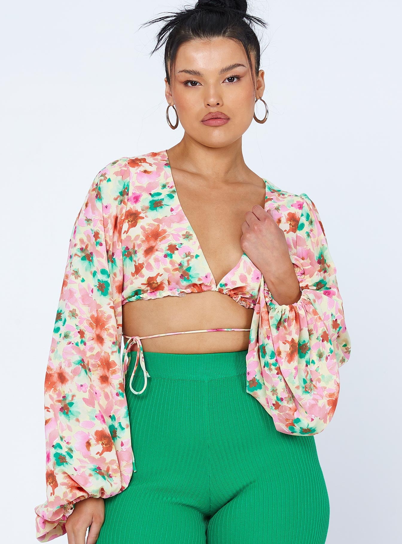 Antonio Long Sleeve Top Pink Floral