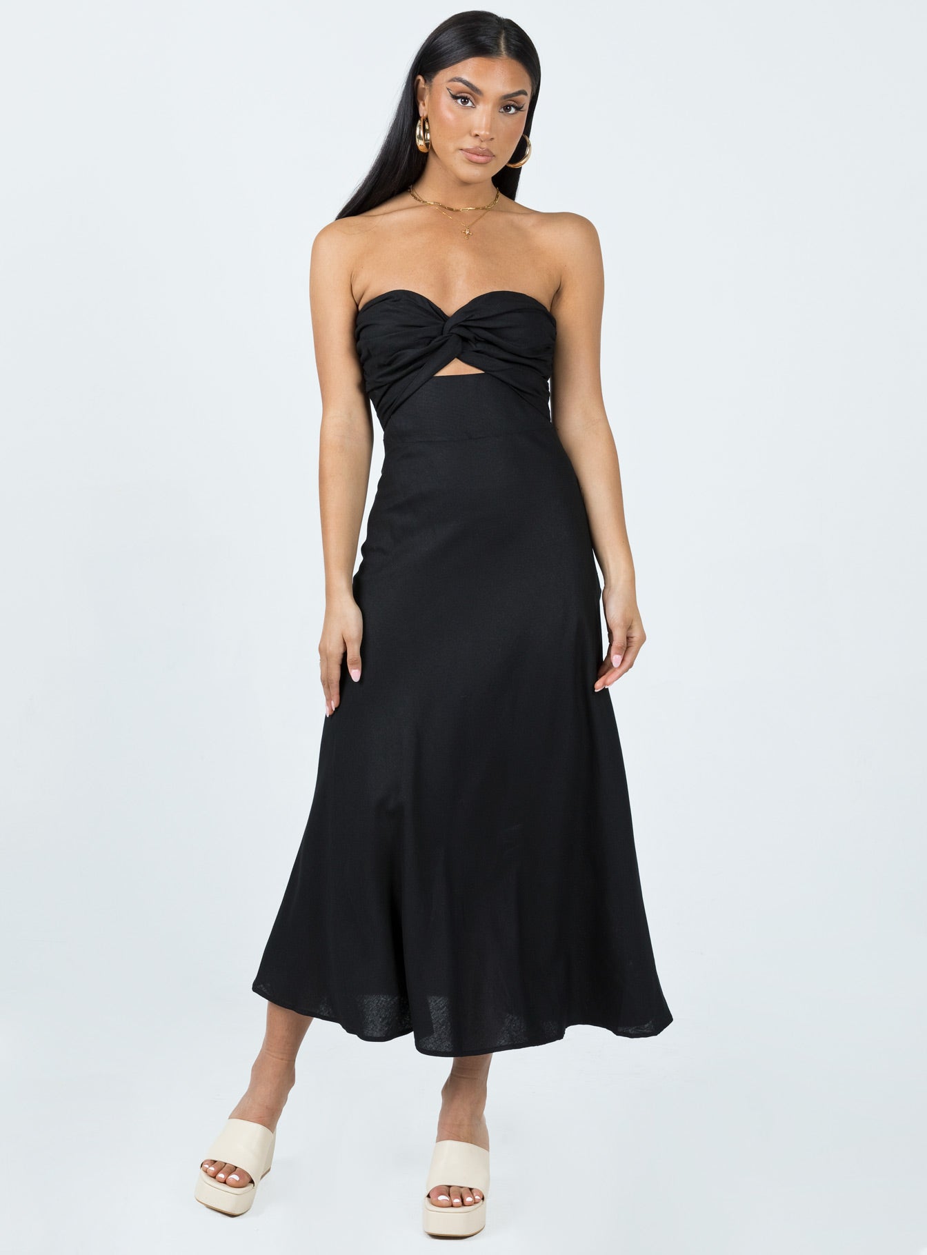 Falling For You Midi Dress Black - Image 2