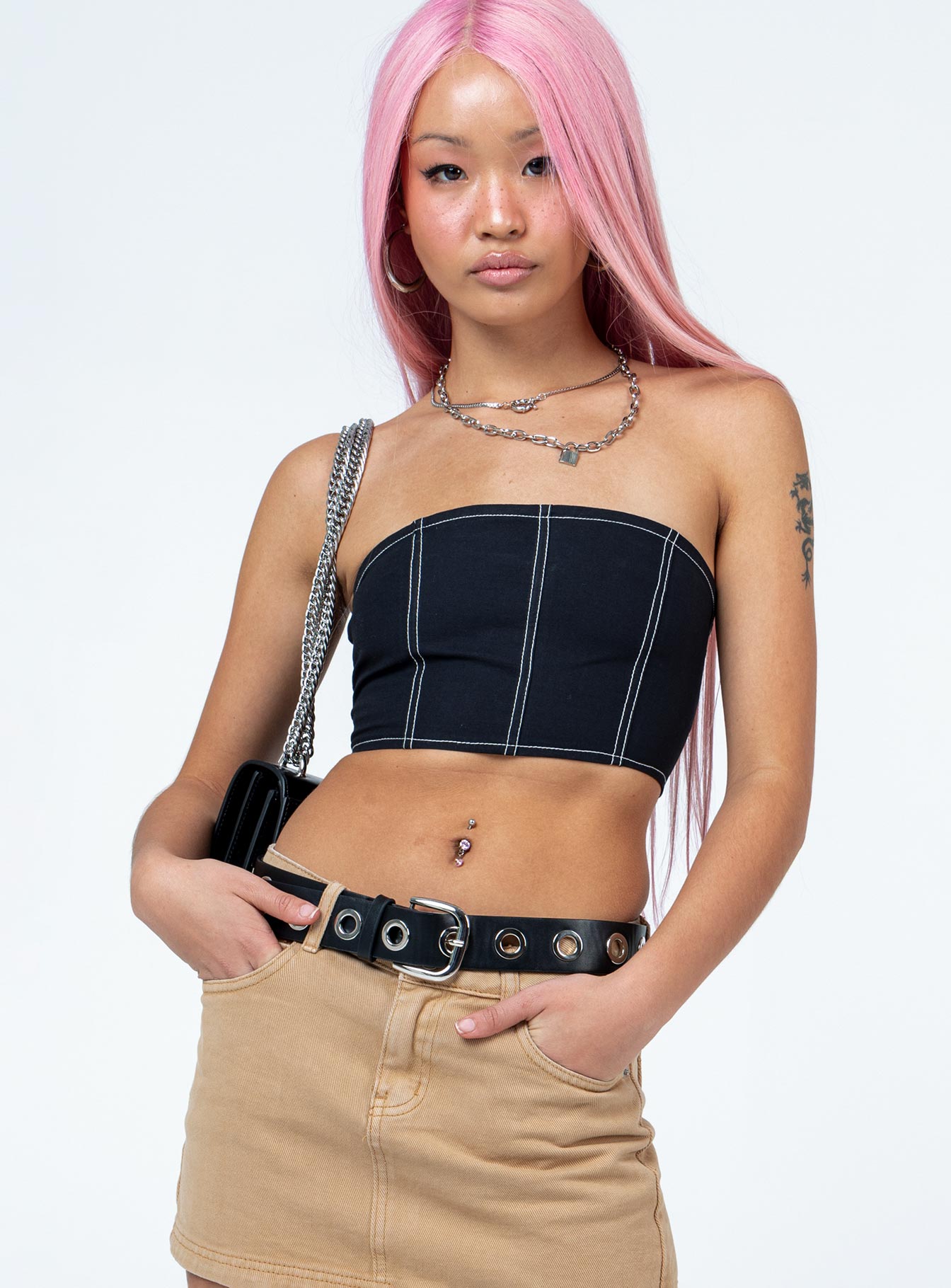 Clarinda Strapless Top Black - Image 3